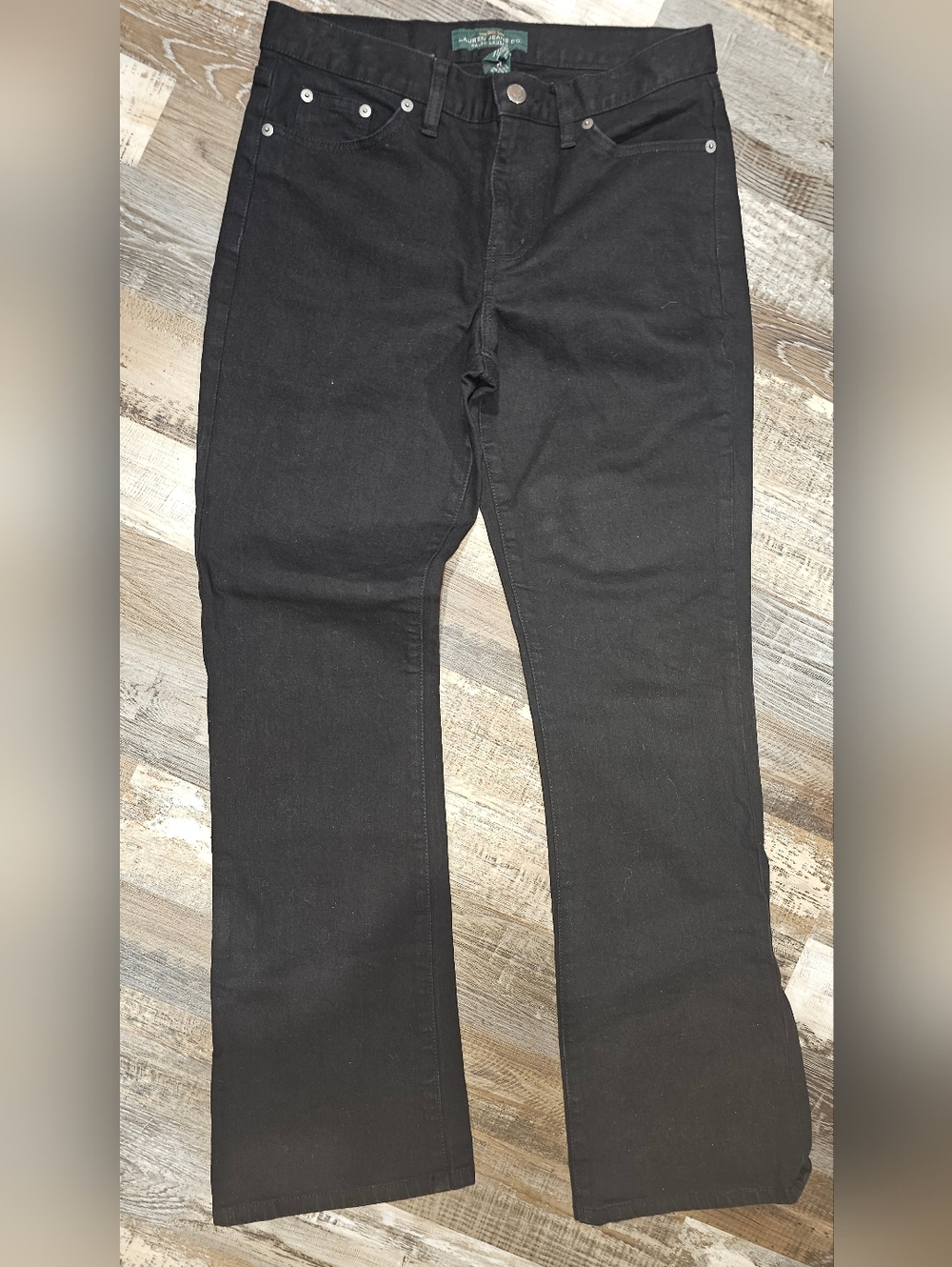 Lauren Ralph Lauren Straight Leg Jeans Black Denim Classic Fit Women’s 8